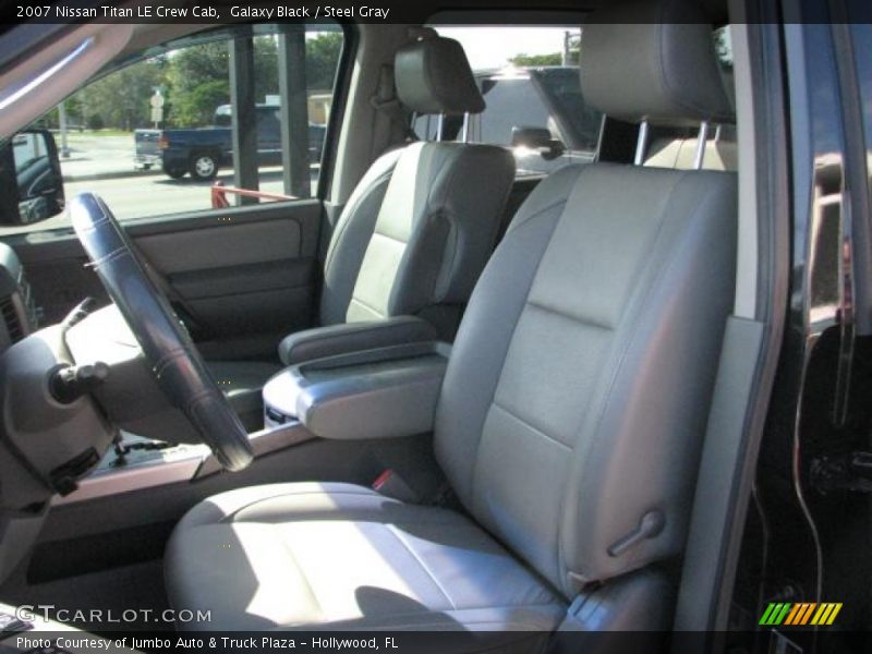 Galaxy Black / Steel Gray 2007 Nissan Titan LE Crew Cab