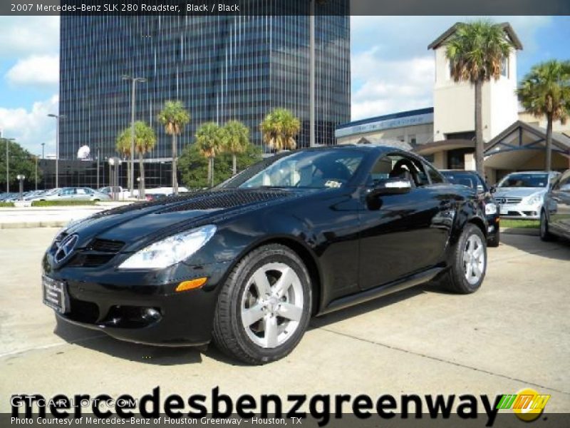 Black / Black 2007 Mercedes-Benz SLK 280 Roadster