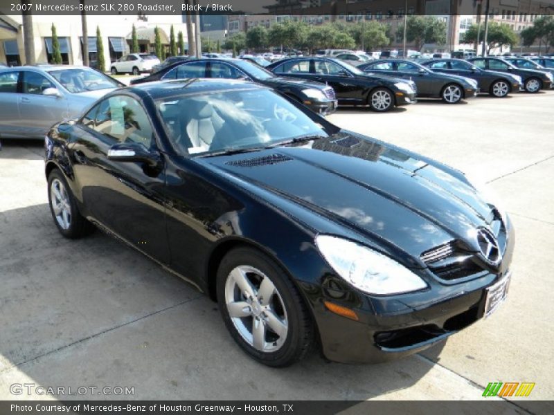 Black / Black 2007 Mercedes-Benz SLK 280 Roadster