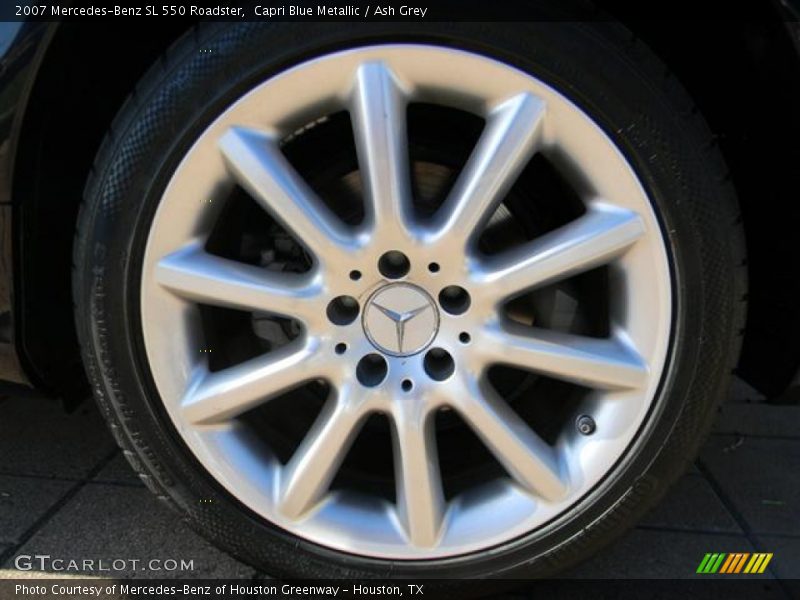 Capri Blue Metallic / Ash Grey 2007 Mercedes-Benz SL 550 Roadster