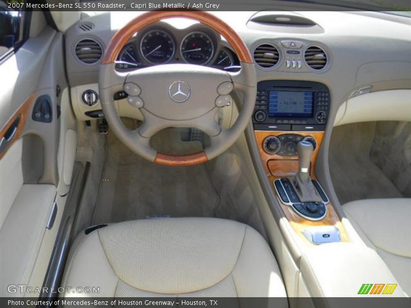 Capri Blue Metallic / Ash Grey 2007 Mercedes-Benz SL 550 Roadster