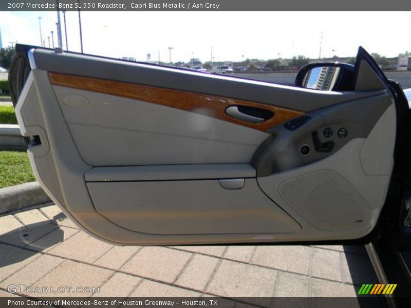 Capri Blue Metallic / Ash Grey 2007 Mercedes-Benz SL 550 Roadster