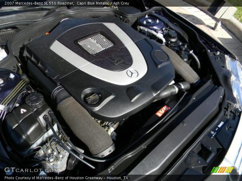 Capri Blue Metallic / Ash Grey 2007 Mercedes-Benz SL 550 Roadster