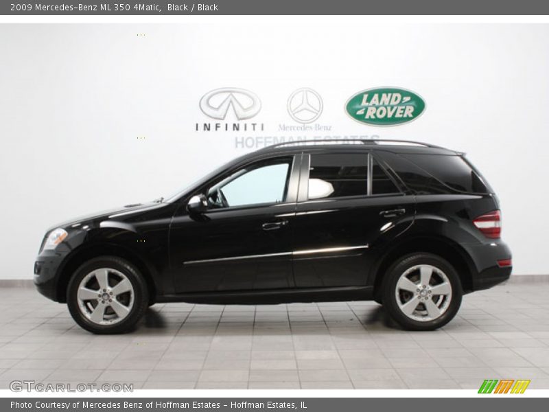 Black / Black 2009 Mercedes-Benz ML 350 4Matic