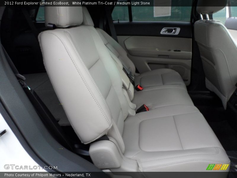 White Platinum Tri-Coat / Medium Light Stone 2012 Ford Explorer Limited EcoBoost
