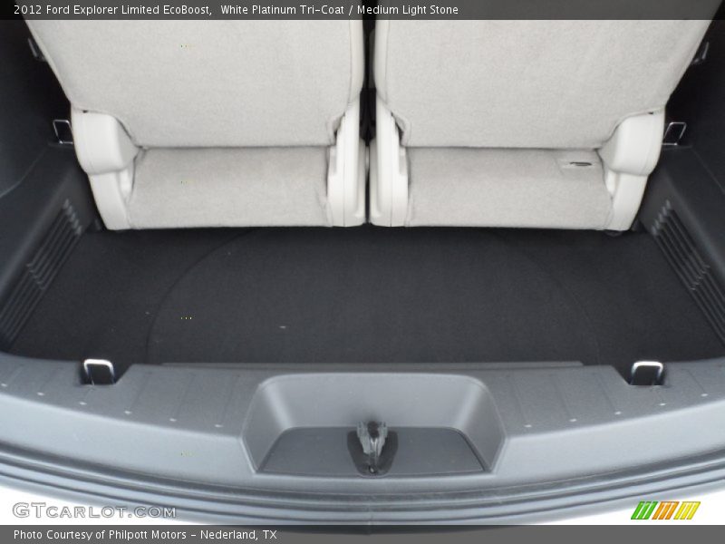 White Platinum Tri-Coat / Medium Light Stone 2012 Ford Explorer Limited EcoBoost