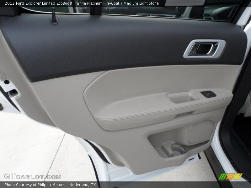White Platinum Tri-Coat / Medium Light Stone 2012 Ford Explorer Limited EcoBoost