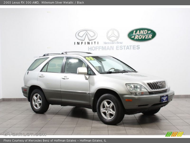 Millenium Silver Metallic / Black 2003 Lexus RX 300 AWD