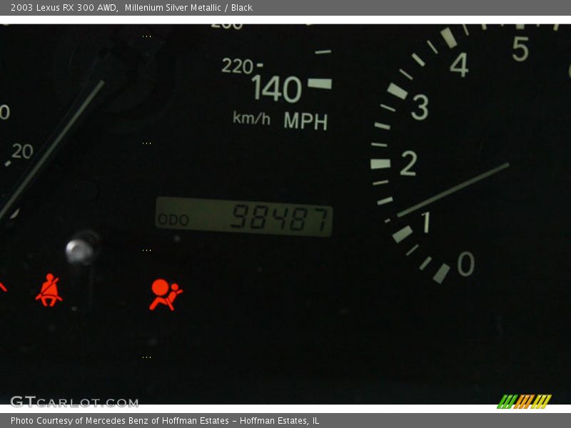 Millenium Silver Metallic / Black 2003 Lexus RX 300 AWD