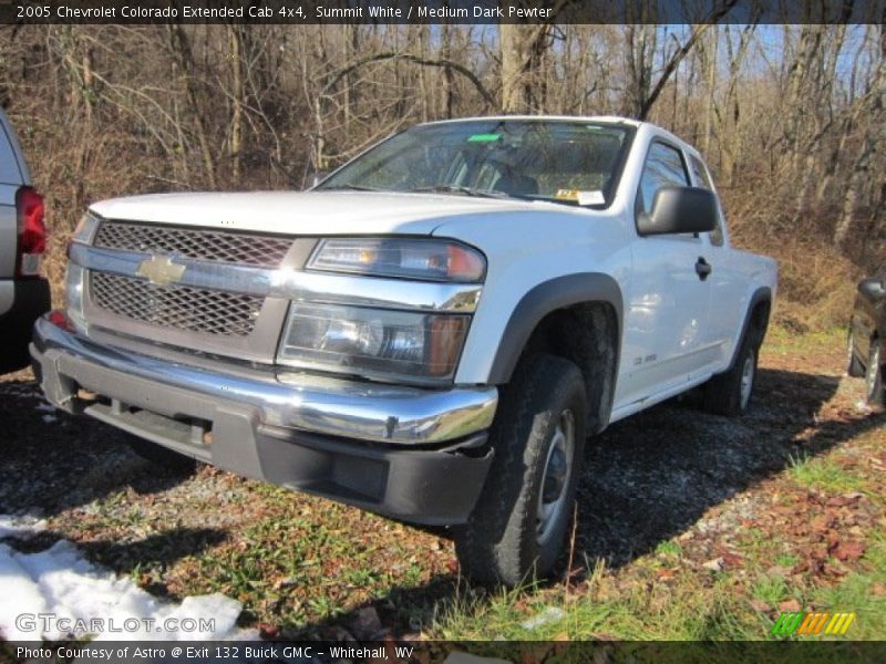 Summit White / Medium Dark Pewter 2005 Chevrolet Colorado Extended Cab 4x4