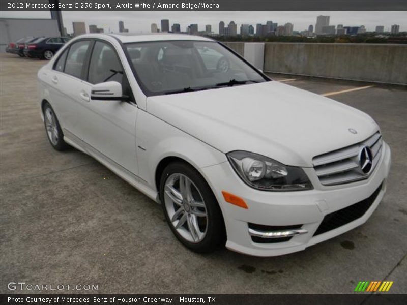 Arctic White / Almond Beige/Mocha 2012 Mercedes-Benz C 250 Sport