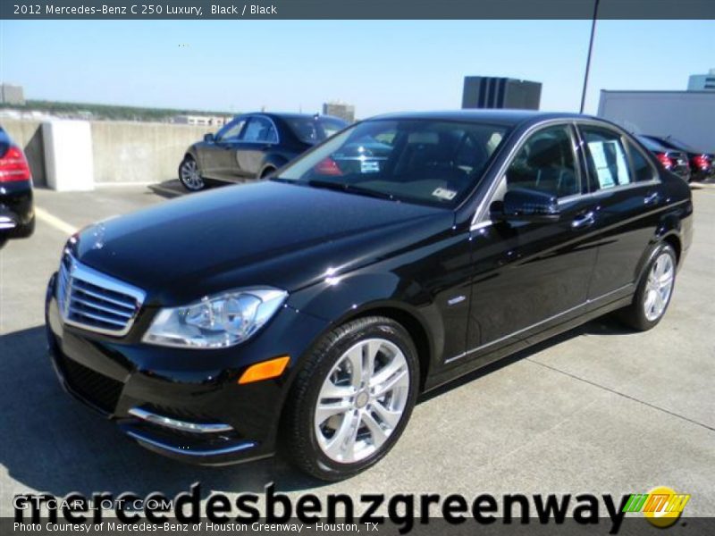 Black / Black 2012 Mercedes-Benz C 250 Luxury