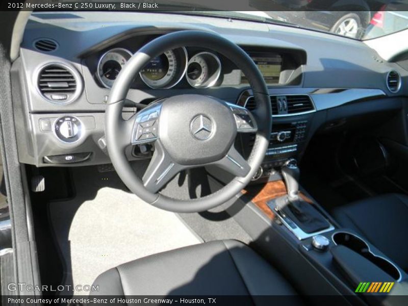 Black / Black 2012 Mercedes-Benz C 250 Luxury