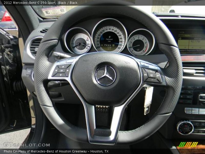 Black / Black 2012 Mercedes-Benz C 250 Sport