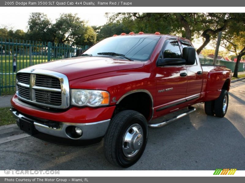 Flame Red / Taupe 2005 Dodge Ram 3500 SLT Quad Cab 4x4 Dually