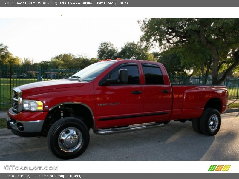 Flame Red / Taupe 2005 Dodge Ram 3500 SLT Quad Cab 4x4 Dually