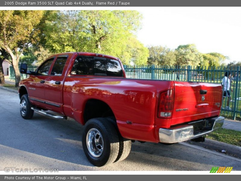 Flame Red / Taupe 2005 Dodge Ram 3500 SLT Quad Cab 4x4 Dually
