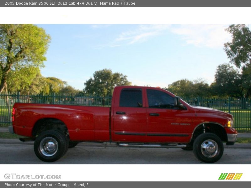 Flame Red / Taupe 2005 Dodge Ram 3500 SLT Quad Cab 4x4 Dually