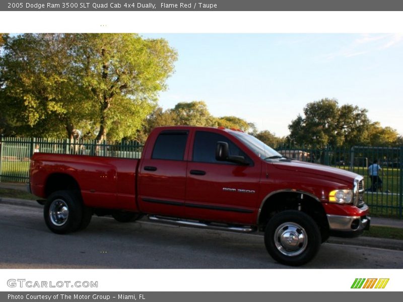 Flame Red / Taupe 2005 Dodge Ram 3500 SLT Quad Cab 4x4 Dually