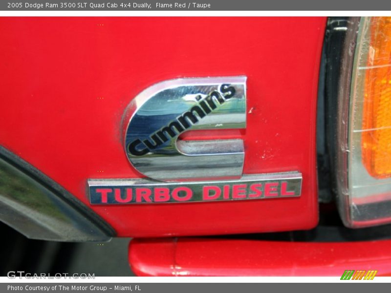 Flame Red / Taupe 2005 Dodge Ram 3500 SLT Quad Cab 4x4 Dually