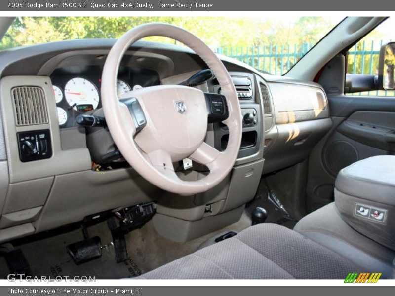 Flame Red / Taupe 2005 Dodge Ram 3500 SLT Quad Cab 4x4 Dually