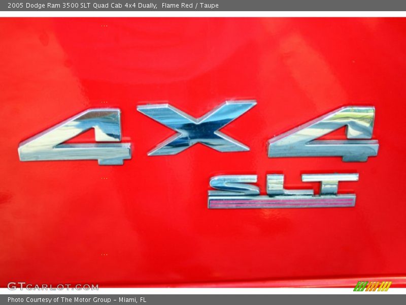 Flame Red / Taupe 2005 Dodge Ram 3500 SLT Quad Cab 4x4 Dually