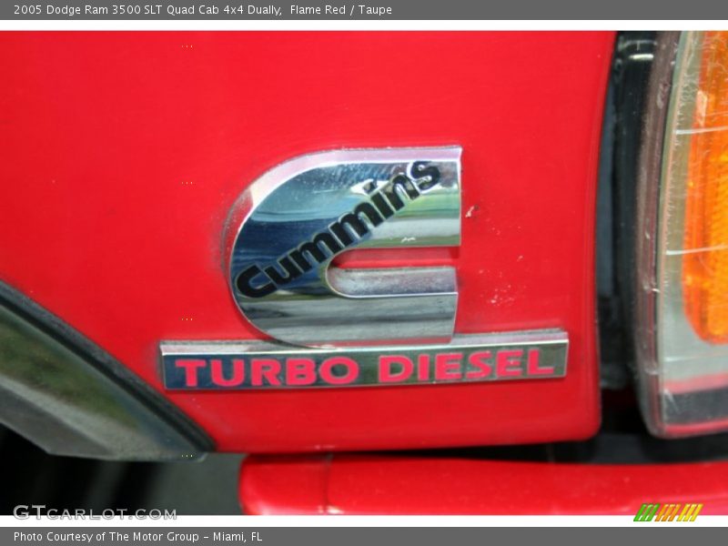 Flame Red / Taupe 2005 Dodge Ram 3500 SLT Quad Cab 4x4 Dually