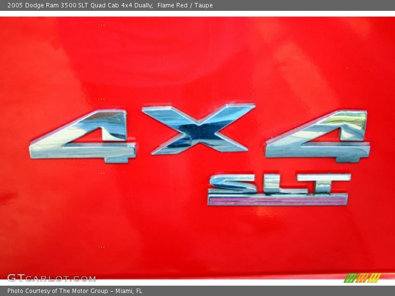 Flame Red / Taupe 2005 Dodge Ram 3500 SLT Quad Cab 4x4 Dually
