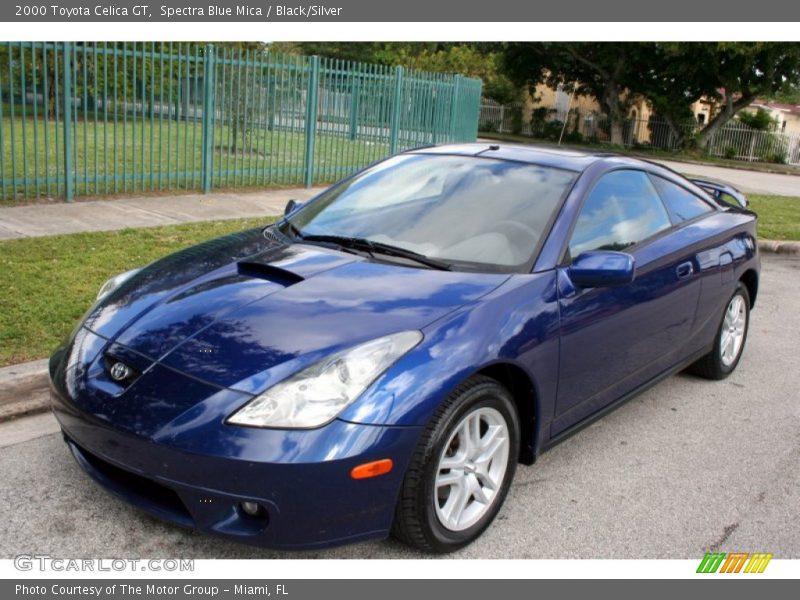 Spectra Blue Mica / Black/Silver 2000 Toyota Celica GT