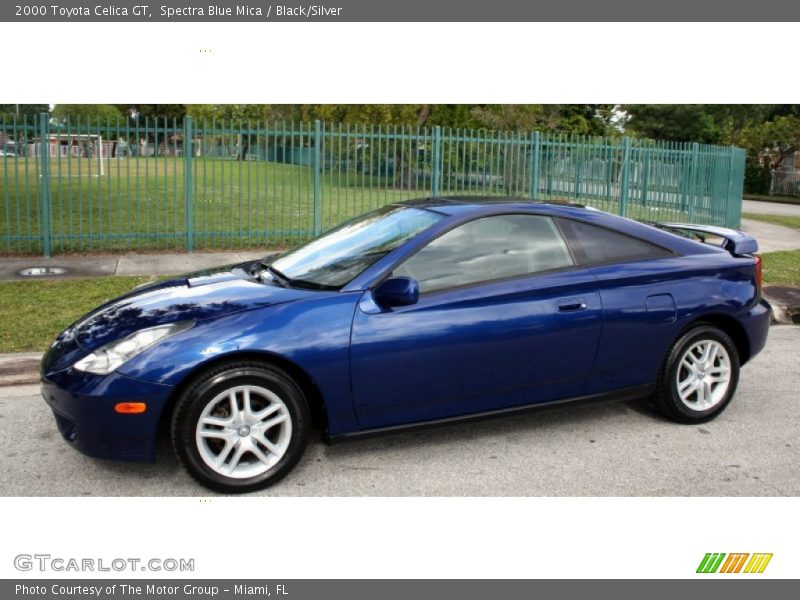 Spectra Blue Mica / Black/Silver 2000 Toyota Celica GT