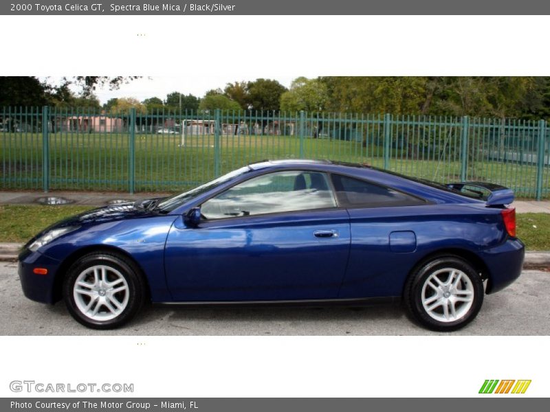 Spectra Blue Mica / Black/Silver 2000 Toyota Celica GT