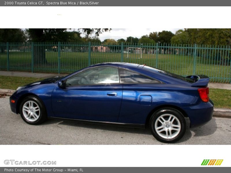 Spectra Blue Mica / Black/Silver 2000 Toyota Celica GT