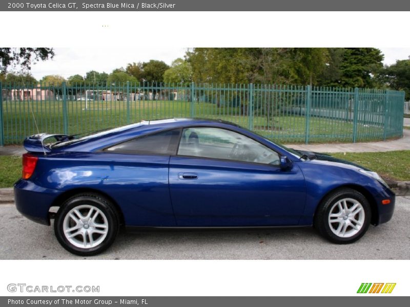 Spectra Blue Mica / Black/Silver 2000 Toyota Celica GT