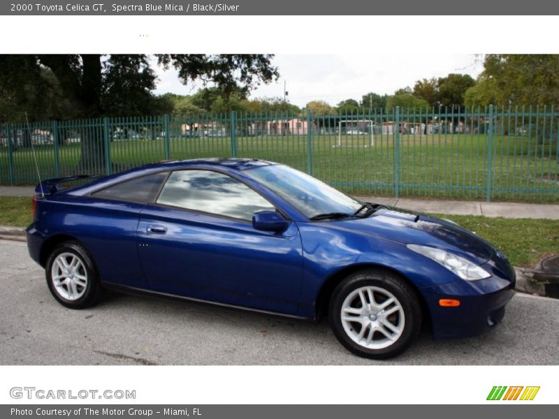 Spectra Blue Mica / Black/Silver 2000 Toyota Celica GT