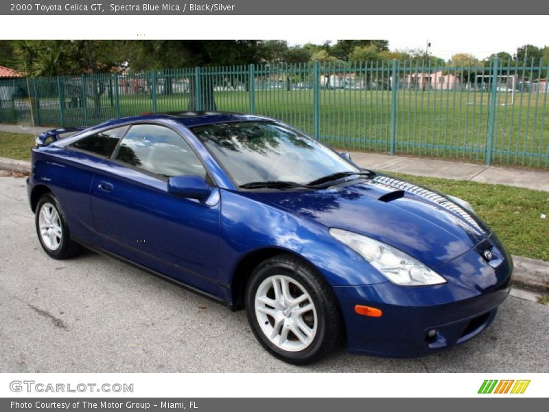 Spectra Blue Mica / Black/Silver 2000 Toyota Celica GT