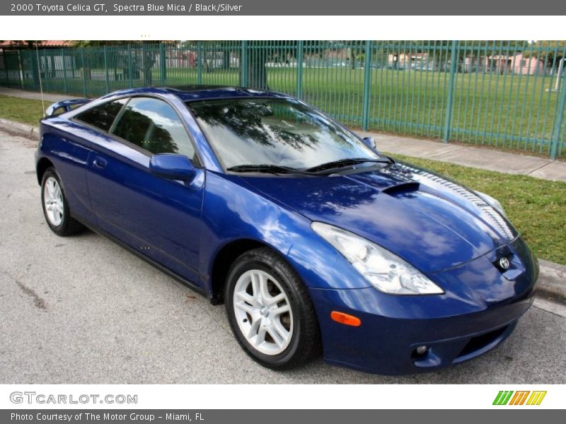 Spectra Blue Mica / Black/Silver 2000 Toyota Celica GT