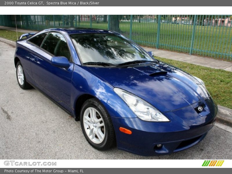 Spectra Blue Mica / Black/Silver 2000 Toyota Celica GT