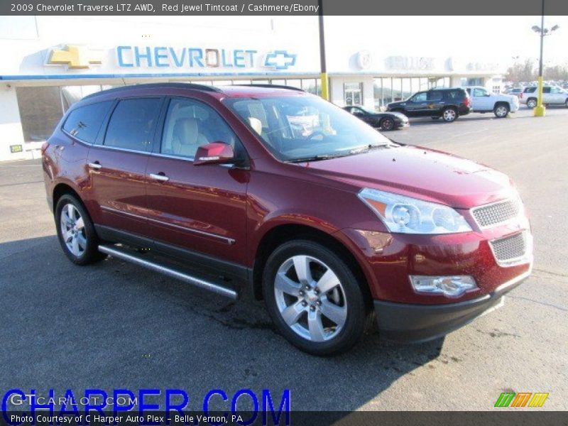 Red Jewel Tintcoat / Cashmere/Ebony 2009 Chevrolet Traverse LTZ AWD