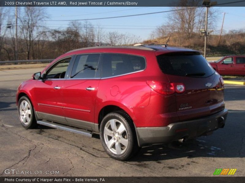 Red Jewel Tintcoat / Cashmere/Ebony 2009 Chevrolet Traverse LTZ AWD