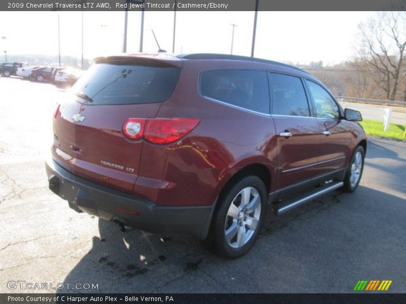 Red Jewel Tintcoat / Cashmere/Ebony 2009 Chevrolet Traverse LTZ AWD