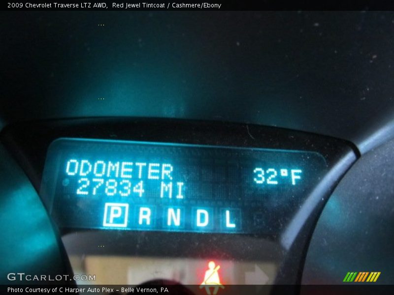 Red Jewel Tintcoat / Cashmere/Ebony 2009 Chevrolet Traverse LTZ AWD