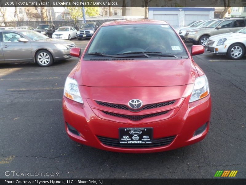 Barcelona Red Pearl / Dark Charcoal 2008 Toyota Yaris Sedan