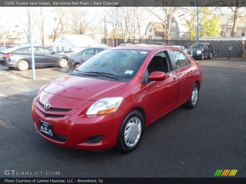 Barcelona Red Pearl / Dark Charcoal 2008 Toyota Yaris Sedan