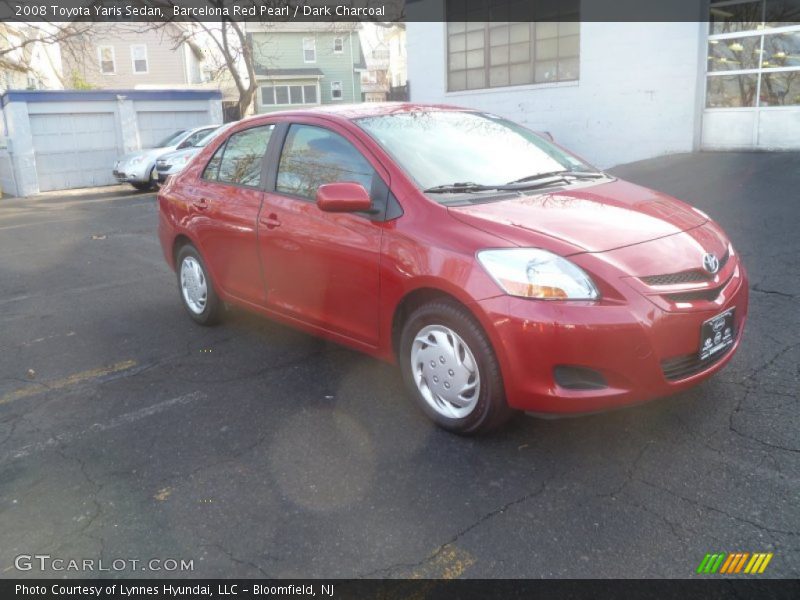 Barcelona Red Pearl / Dark Charcoal 2008 Toyota Yaris Sedan