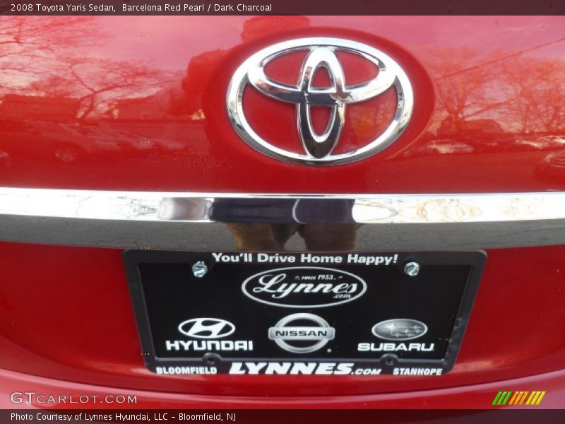 Barcelona Red Pearl / Dark Charcoal 2008 Toyota Yaris Sedan