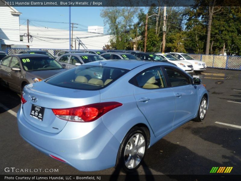 Blue Sky Metallic / Beige 2011 Hyundai Elantra Limited