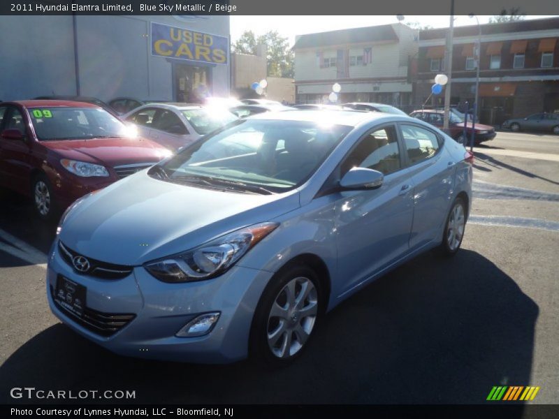 Blue Sky Metallic / Beige 2011 Hyundai Elantra Limited