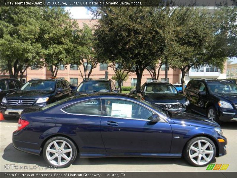 Lunar Blue Metallic / Almond Beige/Mocha 2012 Mercedes-Benz C 250 Coupe