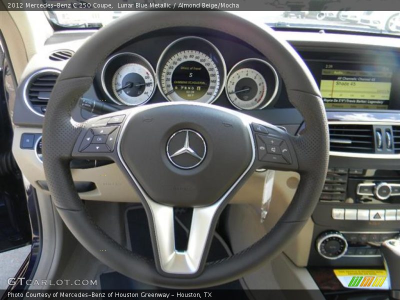 Lunar Blue Metallic / Almond Beige/Mocha 2012 Mercedes-Benz C 250 Coupe