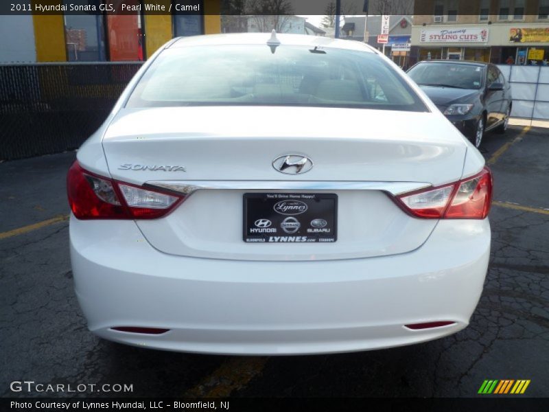 Pearl White / Camel 2011 Hyundai Sonata GLS